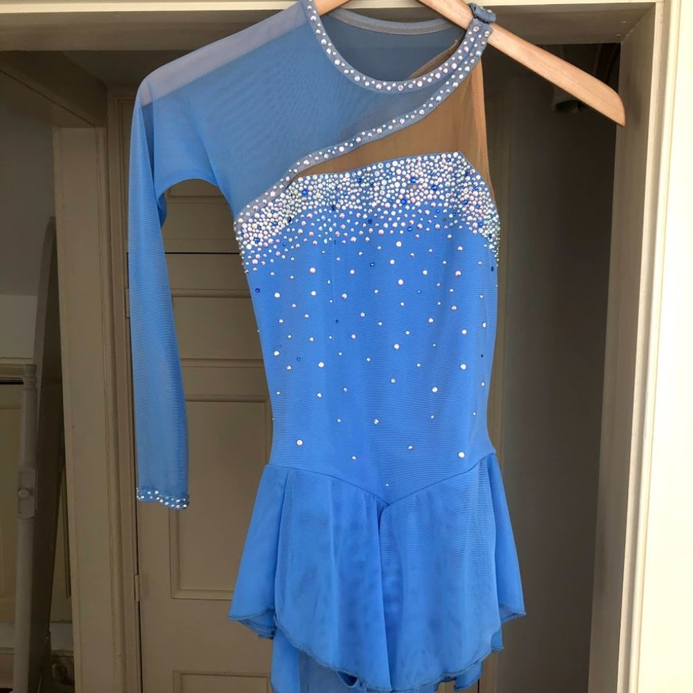 Brad Griffies Beaded Figure Skating Dress, Periwinkle/Blue, price negotiable